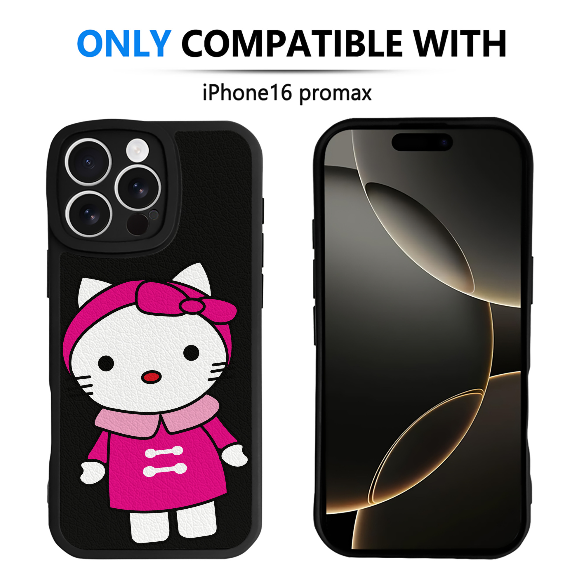 （画像用） Hello Kitty ハローキティ 【iPhone 16シリーズ対応】シリコンスマホケース（レザー調） 材質：シリコン